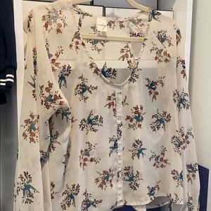 Chiffon Slightly Cropped Blouse